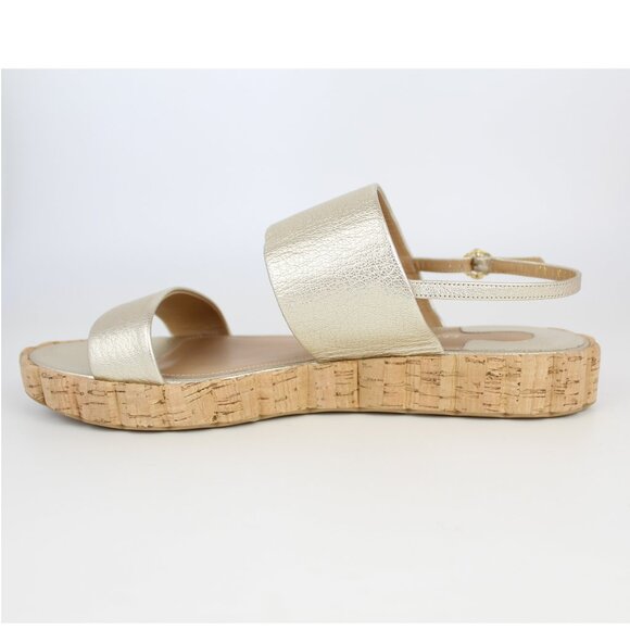 New Salvatore Ferragamo Metallic Leather Sandal | Luxe Comfort for Summer Chic - Picture 6 of 13